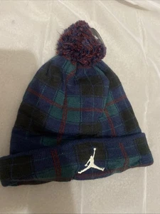 Nike Air Jordan Youth Plaid Beanie Chicago Bulls Michael Jordan New - Picture 1 of 6