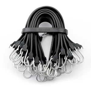 Lot de 20 sangles bâche caoutchouc réglables 15", cordons élastiques EPDM avec crochets, idéal... - Photo 1/9
