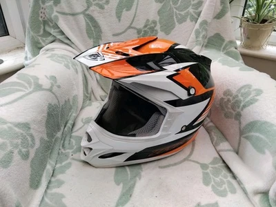 THH Helmet Off Road Motorcross XS 53-54cm TX-23 Hardly Worn Yellow White & Black - Image 1 of 4