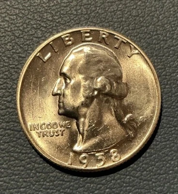 1958 25C Washington Quarter Type B - Brilliant Uncirculated + Proof Die Reverse - Image 1 of 2