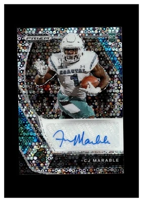 2021 Prizm Draft Picks Autograph Prizms Circles CJ Marable RC Chanticleers - Image 1 of 2