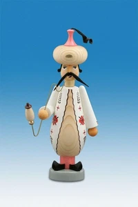 Räuchermann Türke weiß Höhe 23 cm NEU Räucherfigur Rauchmann Räuchermännel  Holz - Picture 1 of 1