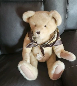 Vintage 21" Boyds Bear "Vera W. Bearsworth" Bear Stuffed Plush with Silk Scarf - Picture 1 of 9