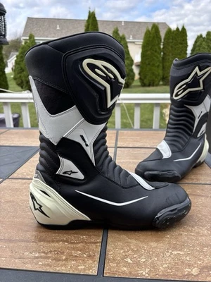 Alpinestars SMX S Boots 11.5, Black/white - Image 1 of 4