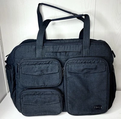 Lug PJ Duffel Bag Puddle Jumper Overnight Travel Carry On Messenger Navy Trolley - Image 1 of 4