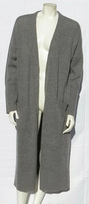 New $199 Halogen US Women’s XL Gray Wool Cashmere Longline Cardigan Sweater Top - Image 1 of 4