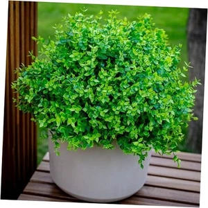 Artificial Plants Outdoor Fake Boxwood Shrubs - 16 Bundles Artificial Greenery - Picture 1 of 7