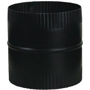 (1)-Black 8" Dia X 4" Long 24 Ga Furnace Heat Stove Pipe Connector  BM0049  - Picture 1 of 1