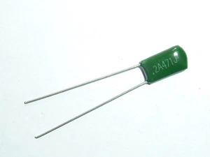 100PCS 100V 0.47nF 470pF 2A471J ±5% Mylar Film Capacitors Radial - Picture 1 of 1