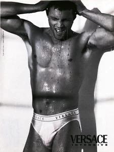 1999 PRINT AD - VERSACE INTENSIVE UNDERWEAR FASHION CLOTHING AD - HOT WET SEXY - Bild 1 von 1