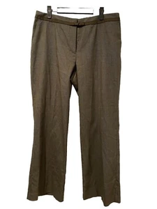 Sigrid Olsen Pants Womens 14P Dark Green Pockets Bow Detail Workwear Old Money - Picture 1 of 8