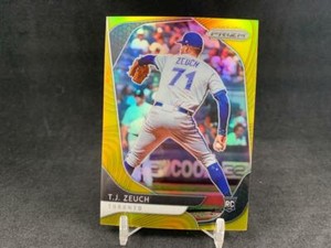 2020 PANINI PRIZM T.J. ZEUCH #3 ROOKIE RC GOLD 7/10 TORONTO BLUE JAYS