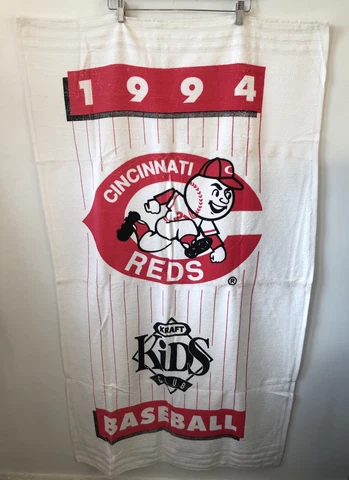vintage cincinnati reds beach towel deadstock NWOT 1994 NOS barry larkin ⚾️ Cover
