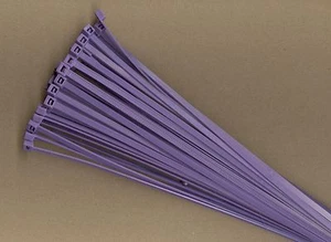 100 fascette stringicavo nylon VIOLA lunghe 8" pollici 40# libbre avvolgitori tipo MADE IN USA - Foto 1 di 1