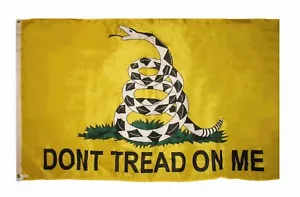 3x5 Dont Tread On Me Gadsden Flag Outdoor Yellow Rattle Snake Tea Party Banner 1 - Picture 1 of 2