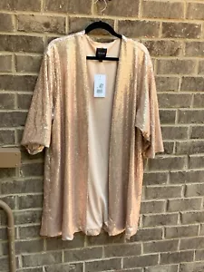 THE LIMITED Champagne Sequin Topper - 1X - Picture 1 of 5