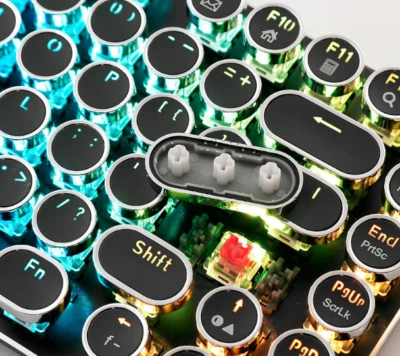 DIY Key Cap 104 Keys Retro Steam Punk Typewriter Mechanical Keyboard Keycap - Image 1 of 4