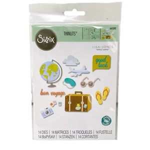 Troqueles de corte Sizzix Thinlits TIME TO TRAVEL de Lisa Jones Travel Trip 665392 NUEVO - Imagen 1 de 4