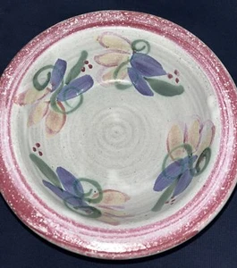 Cerámica Artística TPG T Puterbaugh Gill The Potter Jardín Púrpura Floral Firmado - Imagen 1 de 8