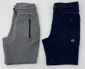 Lot Of 2 Boys GapFit Shorts Size 8 Medium Gray Blue Zippered Pockets - Picture 1 of 5