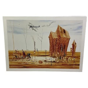 Peter Browne Print ‘The Bank Managers Funeral’ Australian Artist 35 x 50cm - Picture 1 of 9