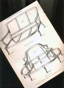 historischer Druck - alte Sofa Gestelle ~ 1880 Canapé genre Anglais Milieu salon - Bild 1 von 1