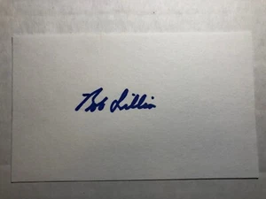Los Angeles Dodgers Bob Lillis 1959 World Series Autographed 3x5 Index Card - Picture 1 of 1