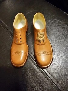 Royal Bayreuth Fine Porcelain Men's Cap-Toe Miniature Shoes Antique - Picture 1 of 6