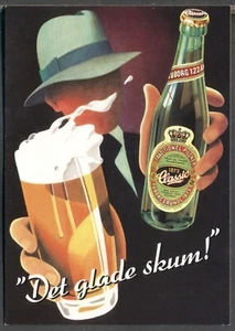1995 Danish Promo Postcard: TUBORG Classic Pilsner - 'The Happy Foam!' Free p&p - Imagen 1 de 2