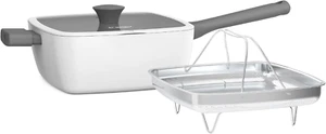3-teiliges quadratisches Pfannenset, Aluminium Kochgeschirr Set, 4,5 Quart, Frost, Keramik Antihaft - Bild 1 von 12