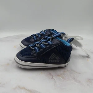 RBX Shoes Baby Boys Size 3 Navy Blue Infant Sneakers Slip On - Picture 1 of 15