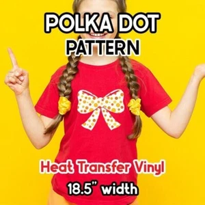 Polka Dot Patterned HTV 18.5" ROLL **FREE SHIPPING** - Picture 1 of 29