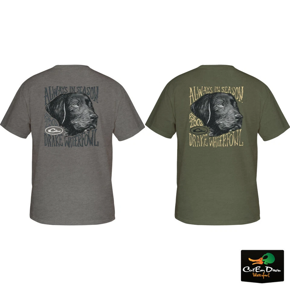 NEW DRAKE WATERFOWL ALWAYS IN SEASON LOGO  S/S T-SHIRT - Image 1 of 1