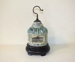 Vintage seltener chinesischer Vogelkäfig aus Keramik Porzellan handbemalt - Bild 1 von 15