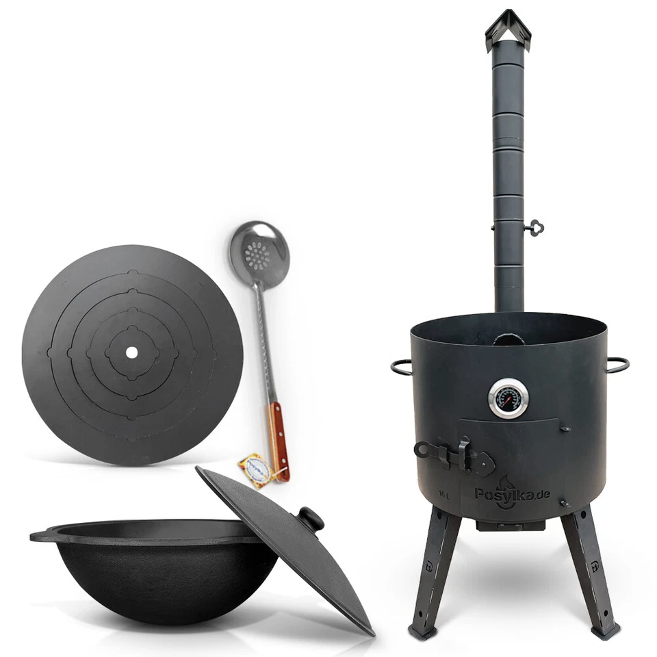 Gusseisen Kazan 16 L Kasan Herdplatte Feuerofen Utschak Ø 44 cm. Учак Учаг Uchag - Bild 1 von 1