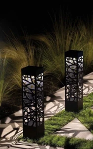 Tommy Bahama Square Solar Bollard Lights, 20 Lumen (2 In Pack ) 15.7" Tall - Picture 1 of 5