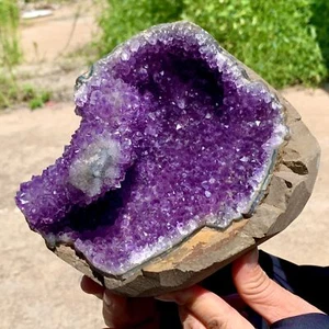 5.2LB Natural Amethyst geode quartz cluster crystal specimen Healing - Picture 1 of 24