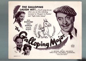 GALLOPING MAJOR-1951-BASIL RADFORD-JANETTE SCOTT-COMEDY-LOBBY CARD VF