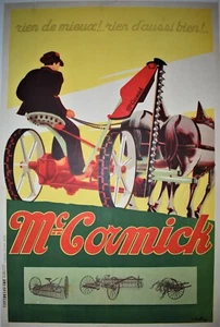 Hermoso póster publicitario grande original McCormick 1932 Farm Implement - Imagen 1 de 1