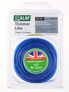 ALM 1,5mm x 15M blau Trimmer Trimmerschnur Draht Schnur Flymo/Bosch SL215 - Bild 1 von 1