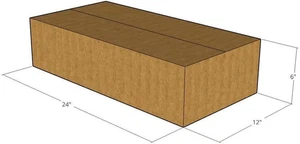Cajas Corrugadas 24" X 12" X 6" 32 ECT (Pack de 5-24X12X6) | Caja de Mudanza de Calidad - Imagen 1 de 3