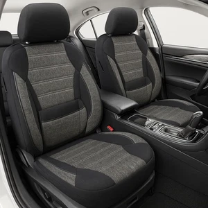 2x Fundas de asiento adecuadas para Ford Tourneo Transit Courier desde 2014-2022 (negro-gris - Imagen 1 de 12