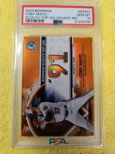 2023 Bowman Bowman Scouts Top 100 Coby Mayo 05/25 Orange Refractor PSA 10 POP 3 - Picture 1 of 2