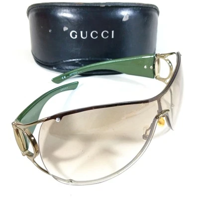 Gafas de sol Gucci GG 2764S marrón/verde plata escudo mordida de caballo con estuche Foto 1 de 4