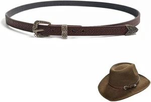 Cowboy Hat Bands for Men Women, Leather Hatbands Belt for...  - Picture 1 of 8