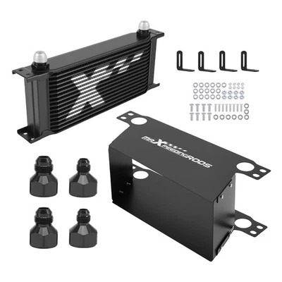Universal Oil Cooler 16 Row Aluminum Transmission Engine AN-10 Female to Male - Image 1 of 4