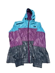 The North Face Womens Colorblock Windbreaker Jacket Multicolor Hooded Sz XS 80s - Picture 1 of 13