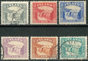 ICELAND ISLAND OLD STAMPS 1931 - 1932 Gullfoss - USED plus UNUSED/MH - Picture 1 of 2