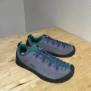 Mens 9 Keen Jasper Teal Grey Hiking Climbing Trainer Approach Shoes Boots NEW - Picture 1 of 21