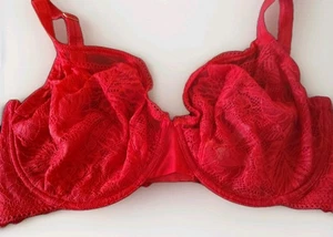 VICTORIA’S SECRET Incredible by Victoria Laced Unlined Red Bra Sz 40G Under Wire - Picture 1 of 5